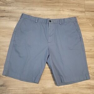 Brooks Brothers 346 Shorts Mens 40 Blue Chino‎ 100% Cotton Flat Front 11" Inseam